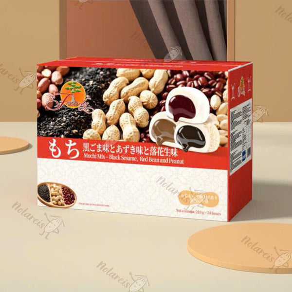 Mochi mix Black Sesame, Red Bean and Peanut 210g